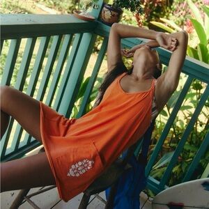 NWT FREE PEOPLE MOVEMENT Hot Shot Logo Mini Dress In Heatwave Combo MSRP $70